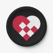 Scandinavische Yule Hear Papieren Bordje (Voorkant)