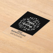 Scandinavische Zalige Feestdagen Persoonlijke Kaar Acryl Uitnodigingen (Laagn)