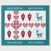 Scandinavische zoetwarerassen cadeaupapier (Vlak)