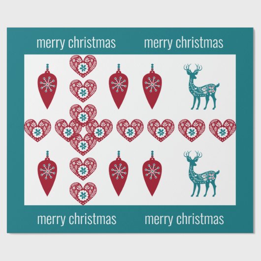 Scandinavische zoetwarerassen cadeaupapier (Vlak)