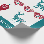 Scandinavische zoetwarerassen cadeaupapier (Hoek)