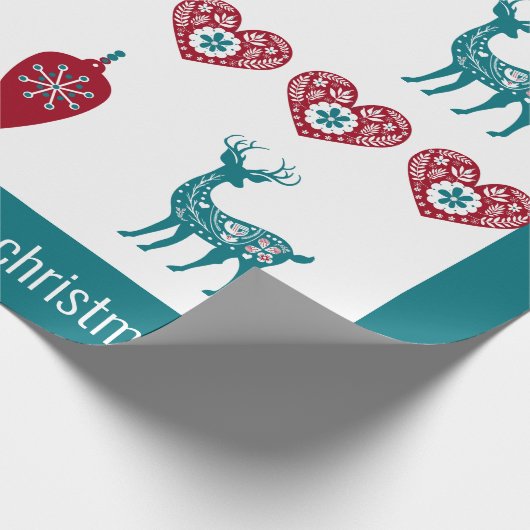 Scandinavische zoetwarerassen cadeaupapier (Hoek)