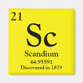 Scandium Periodic Table Magneet
