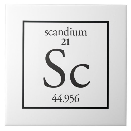 Scandium Tegeltje (Voorkant)