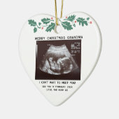 Scanfoto voor Merry Kerstmis Oma Zwangerschap Baby Keramisch Ornament (Links)