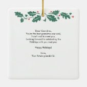 Scanfoto voor Merry Kerstmis Oma Zwangerschap Baby Keramisch Ornament (Achterkant)