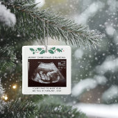 Scanfoto voor Merry Kerstmis Oma Zwangerschap Baby Keramisch Ornament