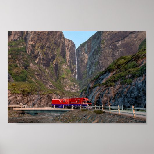 Scania 141 på vej til Honningsvåg, Norge Poster (Voorkant)