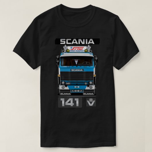 SCANIA 141 V8 Digitaal gecreëerde kunst Klassieke  T-shirt (Design voorkant)
