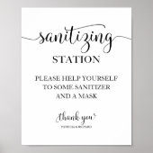 Scanitiserend station Chic Calligraphy Wedding Sig Poster (Voorkant)