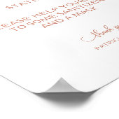 Scanitiserend station Chic Calligraphy Wedding Sig Poster (Hoek)