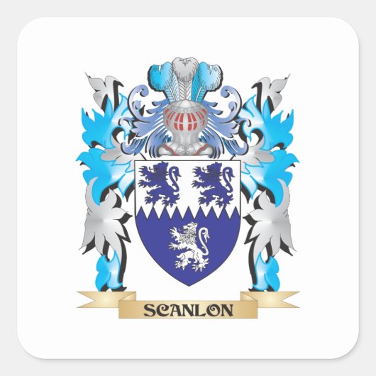 Scanlon Wapenschild - Family Crest Vierkante Sticker (Voorkant)
