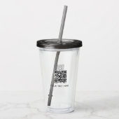 Scannable Business Website QR-code Adverteren Acryl Drinkbeker (Achterkant)