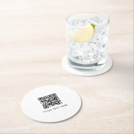 Scannable Business Website QR-code Adverteren Ronde Kartonnen Onderzetter