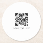 Scannable Business Website QR-code Adverteren Ronde Kartonnen Onderzetter (Voorkant)