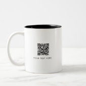 Scannable Business Website QR-code Adverteren Tweekleurige Koffiemok (Links)