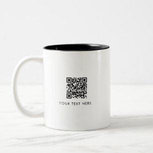 Scannable Business Website QR-code Adverteren Tweekleurige Koffiemok