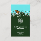 Scannable Lawn Butterfly Groen Wit Visitekaartje (Achterkant)