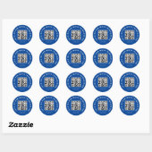 Scannable me Blue QR Code Ronde Sticker (Vel)