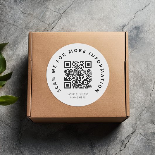 Scannable me QR Code Ronde Sticker