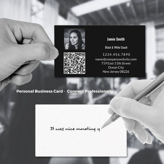 Scannable Photo QR Code Persoonlijk Bericht Visitekaartje
