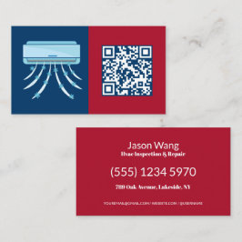 Scannable QR Airconditioning HVAC Visitekaartje