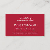 Scannable QR Airconditioning HVAC Visitekaartje (Achterkant)