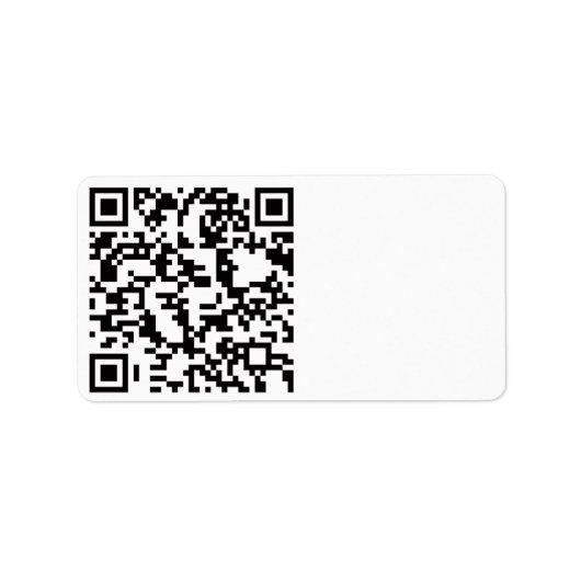 Scannable QR Bar Code Etiket (Voorkant)