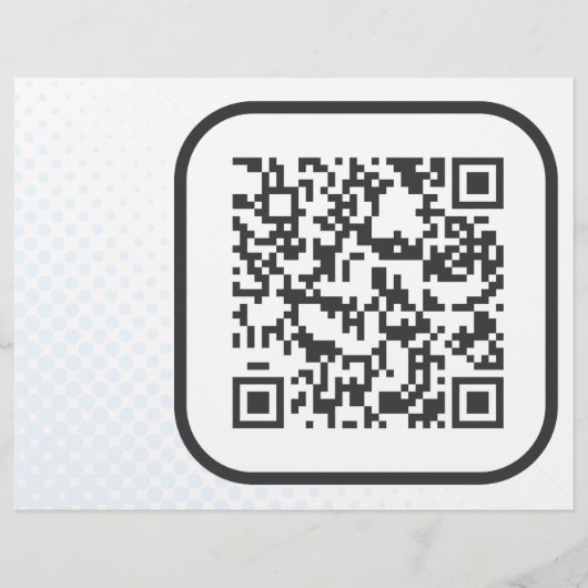 Scannable QR Bar Code Flyer (Voorkant)