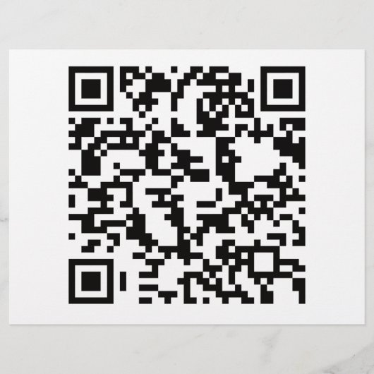 Scannable QR Bar Code Flyer (Voorkant)