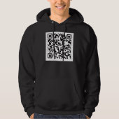 Scannable QR Bar Code Hoodie (Voorkant)