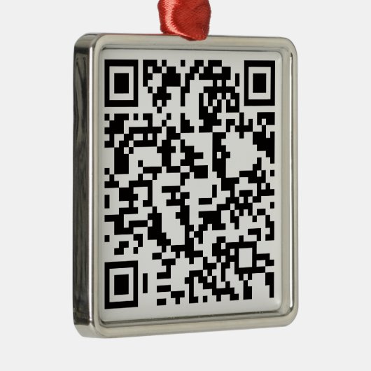 Scannable QR Bar Code Metalen Ornament (Rechts)