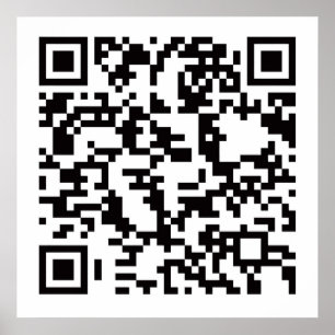 Scannable QR Bar Code Poster