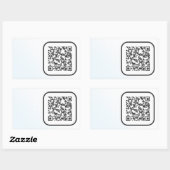 Scannable QR Bar Code Rechthoekige Sticker (Vel)