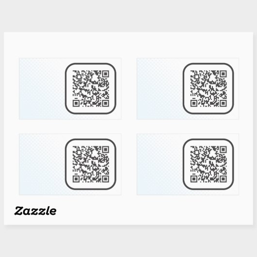 Scannable QR Bar Code Rechthoekige Sticker (Vel)