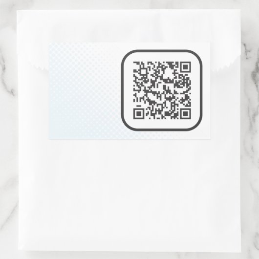 Scannable QR Bar Code Rechthoekige Sticker (Tas)