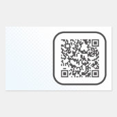 Scannable QR Bar Code Rechthoekige Sticker (Voorkant)