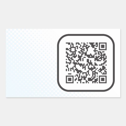 Scannable QR Bar Code Rechthoekige Sticker (Voorkant)