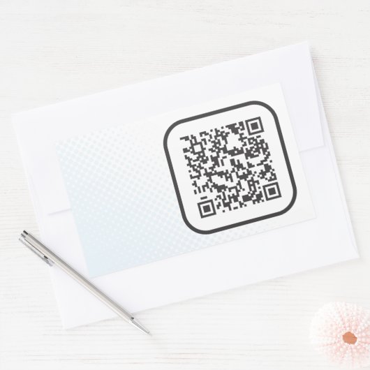 Scannable QR Bar Code Rechthoekige Sticker (Envelop)