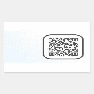 Scannable QR Bar Code Rechthoekige Sticker