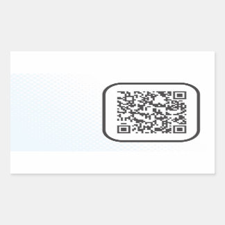 Scannable QR Bar Code Rechthoekige Sticker