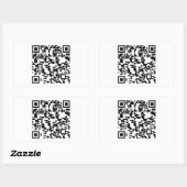 Scannable QR Bar Code Rechthoekige Sticker (Vel)