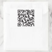 Scannable QR Bar Code Rechthoekige Sticker (Tas)