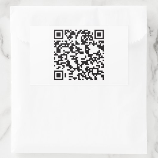 Scannable QR Bar Code Rechthoekige Sticker (Tas)