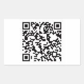 Scannable QR Bar Code Rechthoekige Sticker (Voorkant)