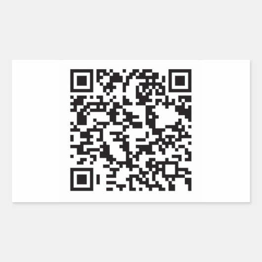 Scannable QR Bar Code Rechthoekige Sticker (Voorkant)