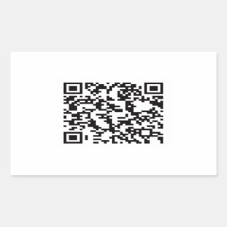 Scannable QR Bar Code Rechthoekige Sticker