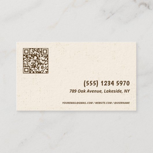 Scannable QR Brewery Visitekaartje (Achterkant)