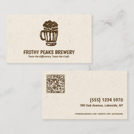 Scannable QR Brewery Visitekaartje