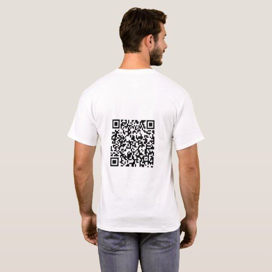 Scannable QR Code Basic T-shirt voor mannen Gepers (Achterkant volledig)